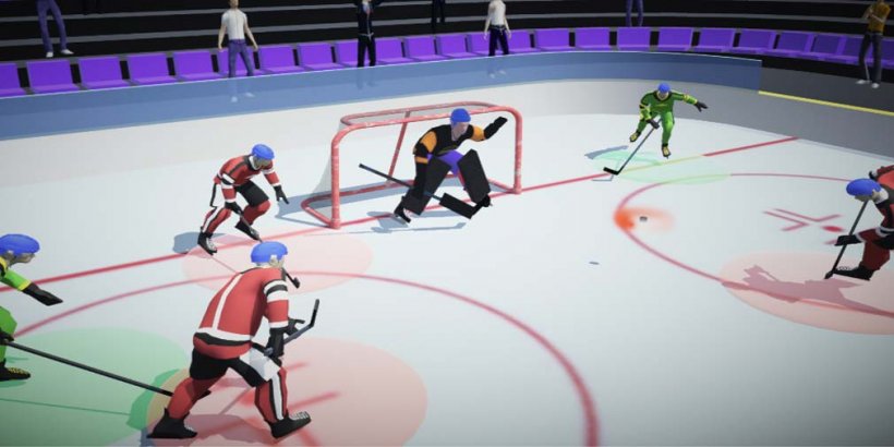 3VS3 Touch Hockey Multiplayer lets you draw paths on the screen to direct hockey players, out now on Android