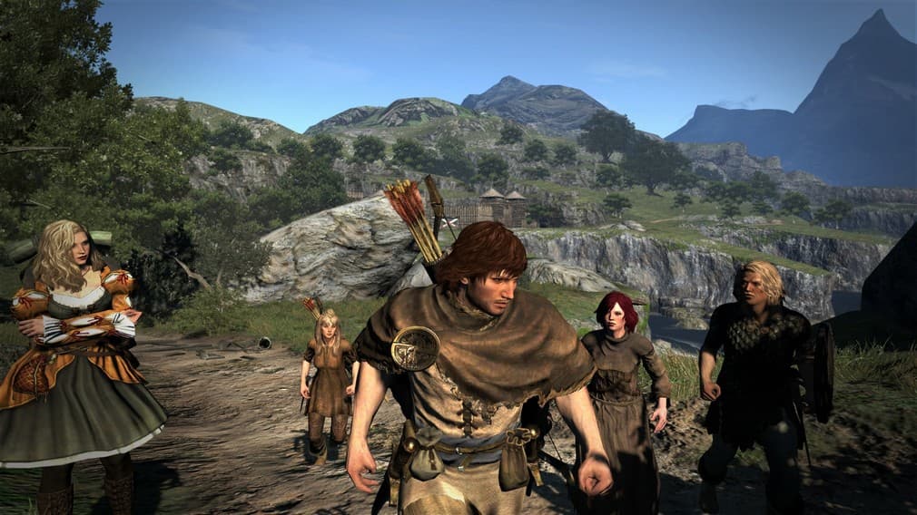 Dragon's Dogma: Dark Arisen - four characters standing outside