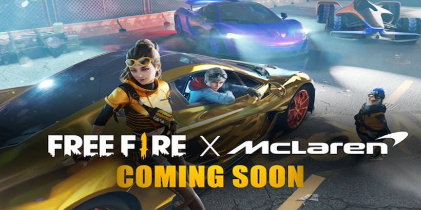 Free Fire partners with McLaren for a crossover event, featuring McLaren's signature cars