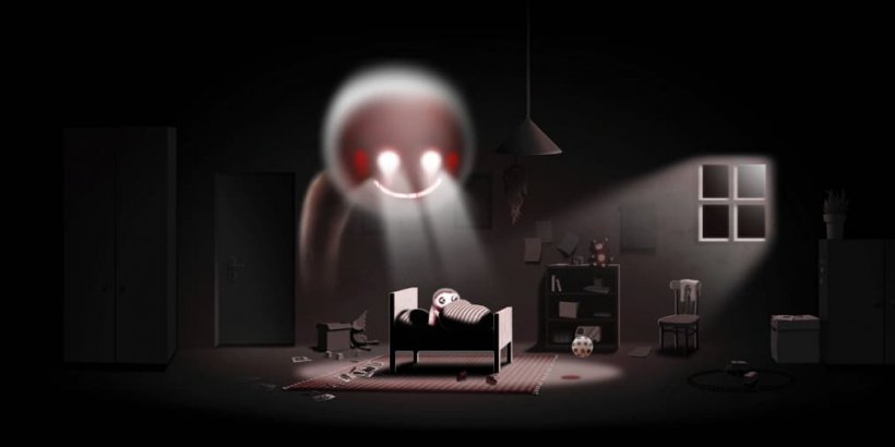 Happy Game ghost standing over the bed