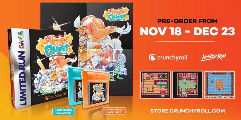 Hime’s Quest is Crunchyroll's retro adventure title coming to Game Boy Color, now open for pre-orders