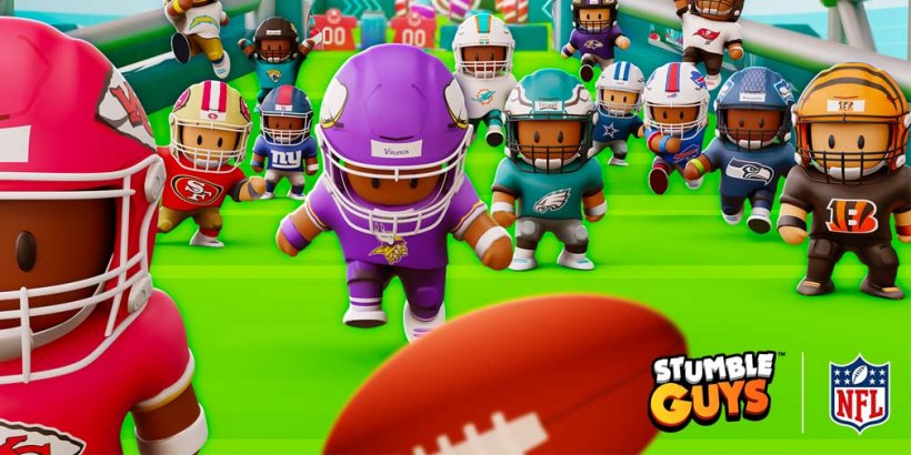 Stumble Guys adds themed in-game goodies and a new level in NFL collaboration event