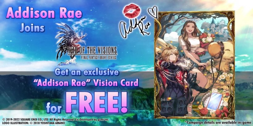 War of the Visions Final Fantasy Brave Exvius has collaborated with TikTok sensation Addison Rae